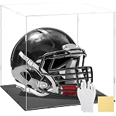 Yungyan 1 Pack Clear Acrylic Display Case Self-Assembly, 14 x 14 x 14 Inch | Transparent Display Case, Dust Proof Protection Showcase for Figurine, Collectibles, Basketball, Soccer, Football Helmet