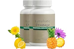 Lymphatic Drainage Capsules, Lymphatic Drainage Anti Puff & Bloat, Fast-Absorbing, 60 Capsules, Easy to Carry (2Pc)