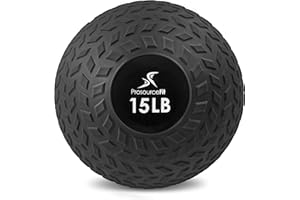 ProsourceFit Slam Medicine Balls 5, 10, 15, 20, 25, 30, 50lbs Smooth and Tread Textured Grip Dead Weight Balls for Strength a