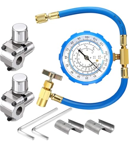TEUN 2 Packs BPV31 Bullet Piercing Tap Valve Kits U-Charging Hose