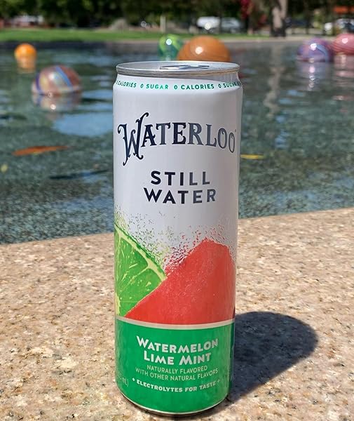 WATERLOO STILL WATER, WATERMELON LIME MINT NATURALLY FLAVORED PURIFIED WATER | 12 FL OZ CANS (PACK OF 12) – ZERO CALORIES AND ZERO SUGAR OR SWEETENERS