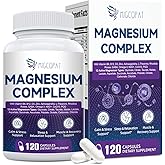 Magnesium Complex with Ashwagandha, L-Theanine & NAD+ | 24-in-1 Chelated Blend with Glycinate, Malate, Citrate & More | Supports Calm, Energy, Muscle & Sleep | Non-GMO, 120 Vegan Capsules