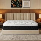 RsnuLpocv Queen Mattress,12 Inch Hybrid Mattress Queen in a Box,Medium Firm Memory Foam Mattress,with Individual Pocket Spring,Lumbar Support &amp; Motion Isolation,Pressure Relief,CertiPUR-US