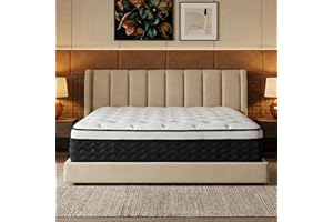 Queen Mattress 12 Inch,Medium Firm Hybrid Queen Size Mattress in a Box, Memory Foam with Individual Pocket Springs, Upgrade Zoned Support, Motion Isolation&Pressure Relief, CertiPUR-US
