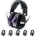Dr.meter Ear Protection Ear Muffs, 31dB Noise Reduction Safety Earmuffs with Adjustable Headband, Hearing Ear Defenders for Autistic Kids Adults Earmuff for Mowing Monster Truck with Storage Bag