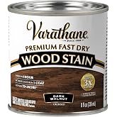 Varathane Premium Fast Dry Dark Walnut Wood Stain | Oil-Based, 1 Coat Color, 1 Hour Dry Time, Interior Wood Stain, Furniture, Cabinets, Doors, Covers Up to 70 Sq Ft, Half Pint