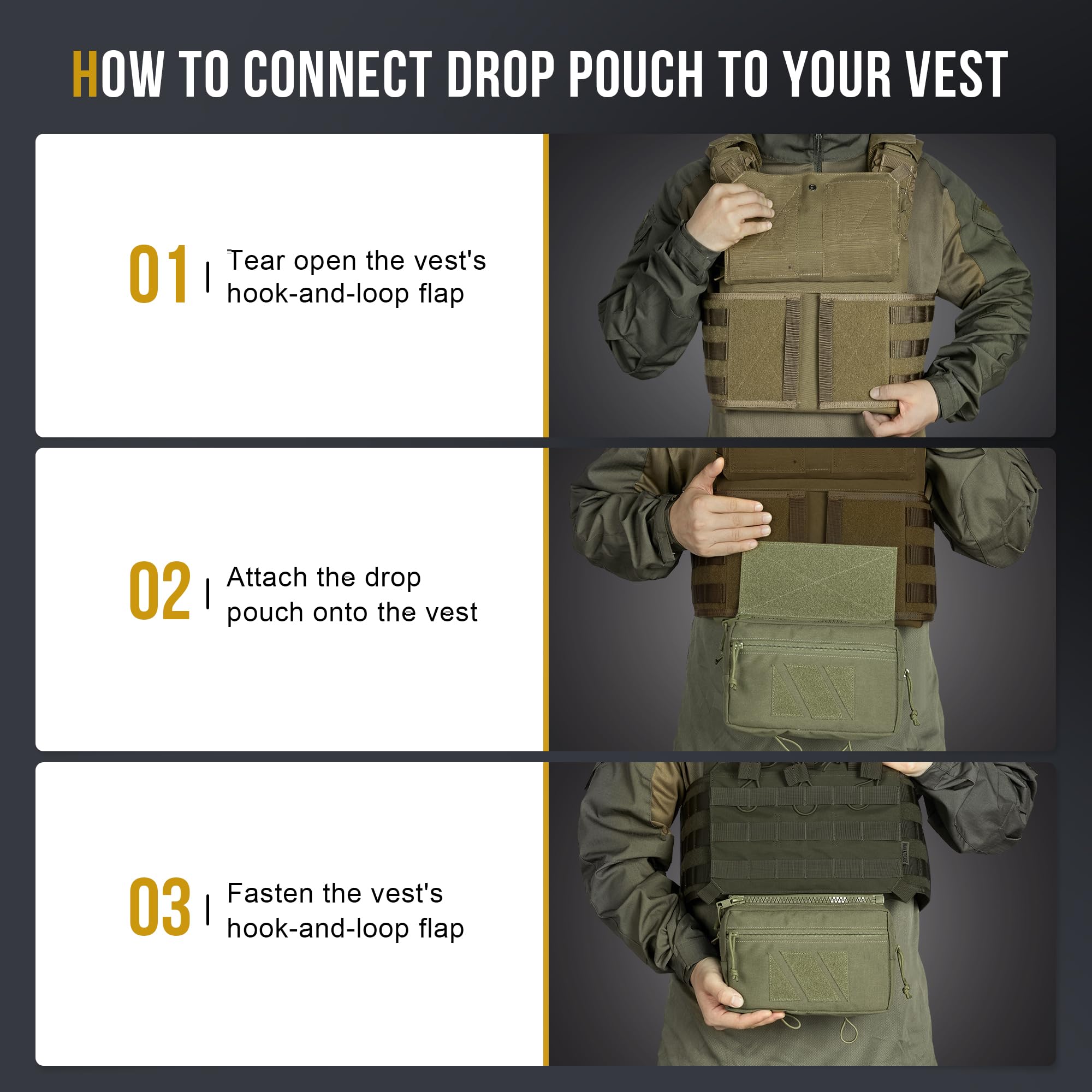 ACEXIER Tactical Molle GP Pouch Small For Hunting Vest Chest