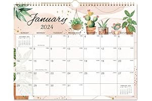 FORVANE 2024 Calendar - 2024 Wall Calendar, Jan.2024 to Dec.2024, 12 Monthly Calendar, 11" x 14.7", Thick Paper, Large Daily Blocks