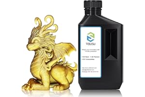YOUSU 3D Metal Printer, Fast Curing Gold Resin 1KG, Magical Metallic Effect Brass Color Resin for LCD DLP 3D Printing (1000g, Metal)