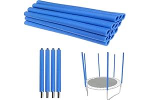 12PCS Trampoline Pole Foam Sleeves, 34.6 Inch Waterproof Round Tube Protective Trampoline Spring Cover Padding, Foam Tubing P