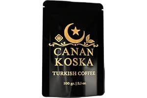 Canan Koska Turkish Coffee Medium Roast Ground Coffee 100% Arabica, Finely Ground for Rich Flavor and Smooth Texture, Ideal f