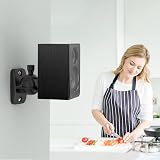 Cozycase 2 Pcs Speaker Wall Mount Kit Adjustable Rotatable Tilted Black view 6