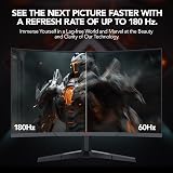 KOORUI 27 Inch QHD 1440P 180Hz VA Curved Gaming Monitor 1ms Adaptive Sync VESA view 2