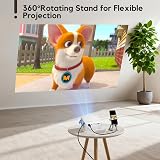 AKIYO O1 2026 Mini Projector 15000 Lumen 1080P Auto Keystone 360° Stand view 5