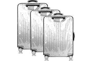 Feybaul 20/24/28 inch Set PVC Luggage Protector Covers,Clear Suitcase Cover Protector,Transparent Luggage Protective Cover Case for Wheeled Suitcase