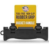 TEC Products HANDTEC Bucket Handle Grip, Bucket Handle Replacement, 1 Pack | Bucket Handle Replacement, Ergonomic Rubber Replacement Grip, Non-slip, Easy installation, Made in the USA, Black, 4.75x1.5