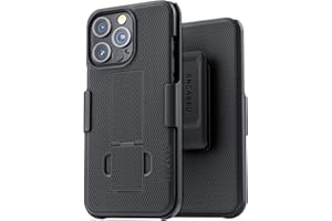Encased DuraClip Designed for iPhone 13 Pro Max Belt Clip Case (2021) Slim Phone Cover with Holster - Black