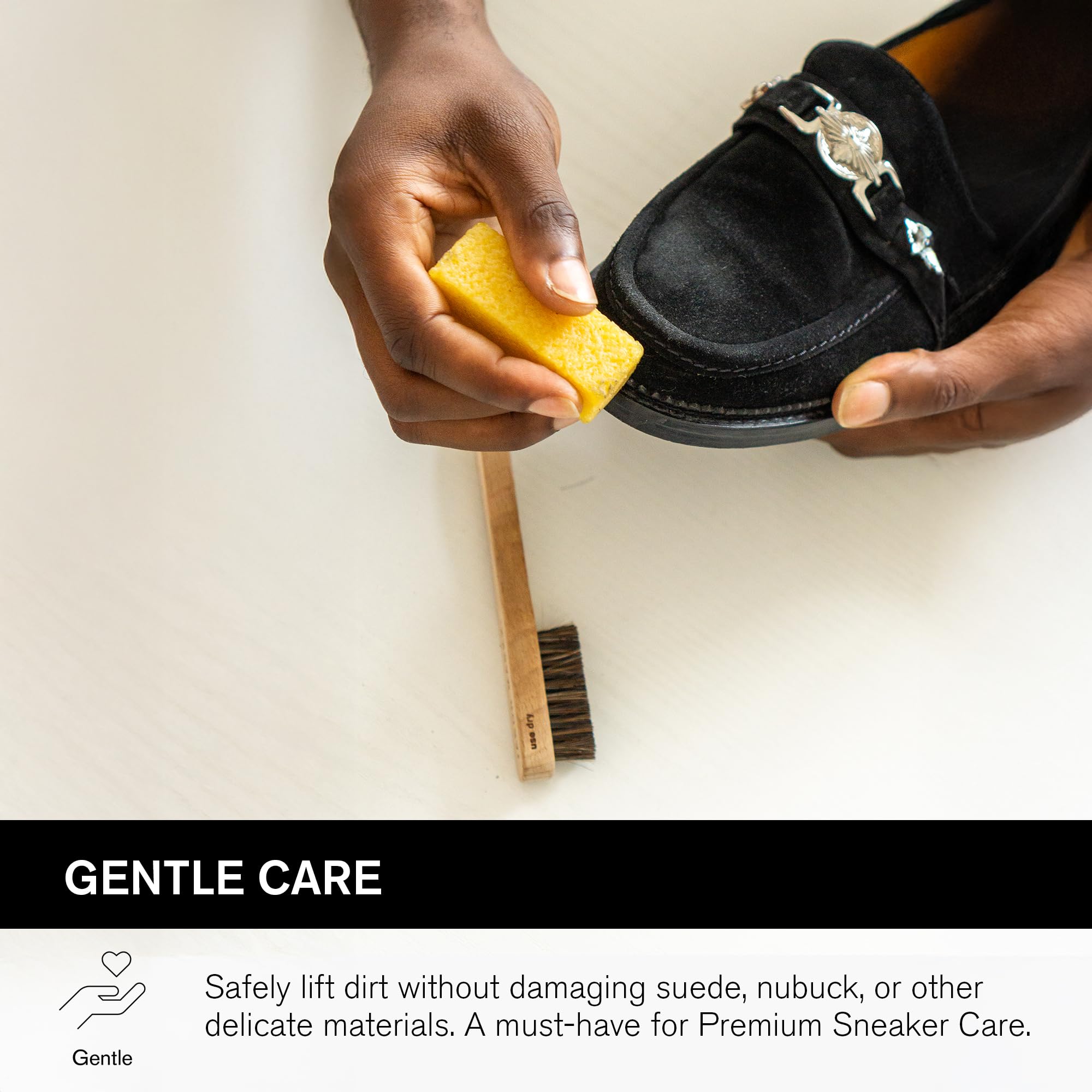 Jason Markk Suede Cleaning Kit, Shoe Cleaner, 2-Piece Set, Brush & Stain Eraser, Sneaker Care, Ideal for Footwear, Safe for Leather, Suede, Nubuck, Cotton, Knits