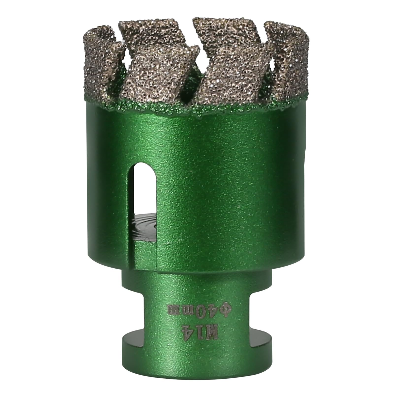Vearter 40 mm Diamond Core Drill Bit, M14 Thread Connection Masonry Hole Saw, Vacuum Brazed Hollow Hole Cutter for Tile, Marble, Granite, Porcelain, Concrete, Quartz Stone