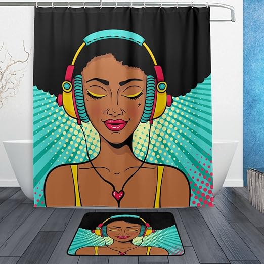 Amazon Com Alaza Sexy Afro American Woman With Closed Eyes In