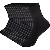 Losa Kute Combed Cotton Women’s Fined Ribbed Crew Socks Soft Boot Socks 6 Pairs