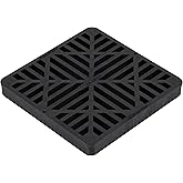 NDS 980G Square Catch Basin Drain Grate, Diamond Design, Fits 9-Inch Catch Basin Drain, Risers and Low Profile Adapter, 9-Inc