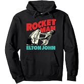 Official Elton John x Rocketman Piano Black Pullover Hoodie