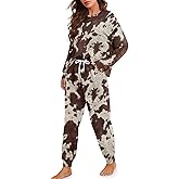 Talayituse Pajamas Set for Women Casual Sleepwear Nightwear Pjs Lounge Set 2 Piece Outfits Loungewear Sweatsuit with Pockets