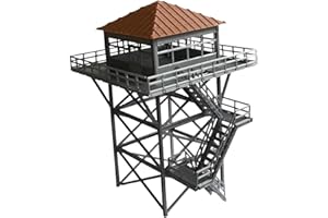 Menolana 1:64 Scale Lookout Tower Railway Scenery Accessories Ornament Collectible Layout Decoration Realistic DIY Building D