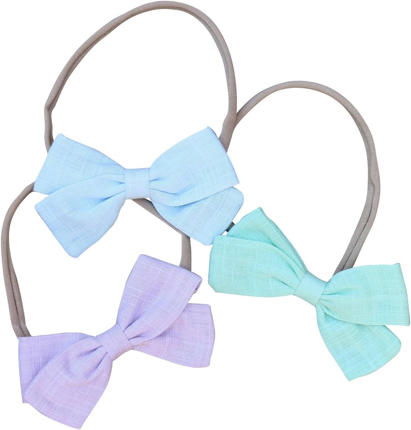 Cute Baby Hair Bows | Baby Girl Headbands Set with Soft Nylon for Baby Girls Head
