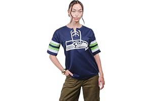 Ultra Game Women's NFL Official Lace Up Tee Shirt Penalty Box