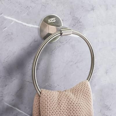 JS Towel Holder 2 Pack Self Adhesive Stainless Steel 7.08in No Drill