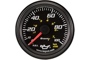 Equus 6244 Oil Pressure Gauge - Black