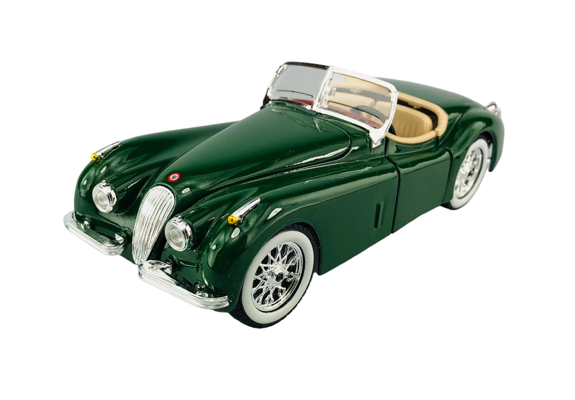 Jaguar XK 120 Roadster Convertible Green 1948-1954 1/24 Burago Model Car