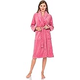 TowelSelections Womens Robe Plush Fleece Bathrobe Shawl Collar Spa Bath Robe for Women
