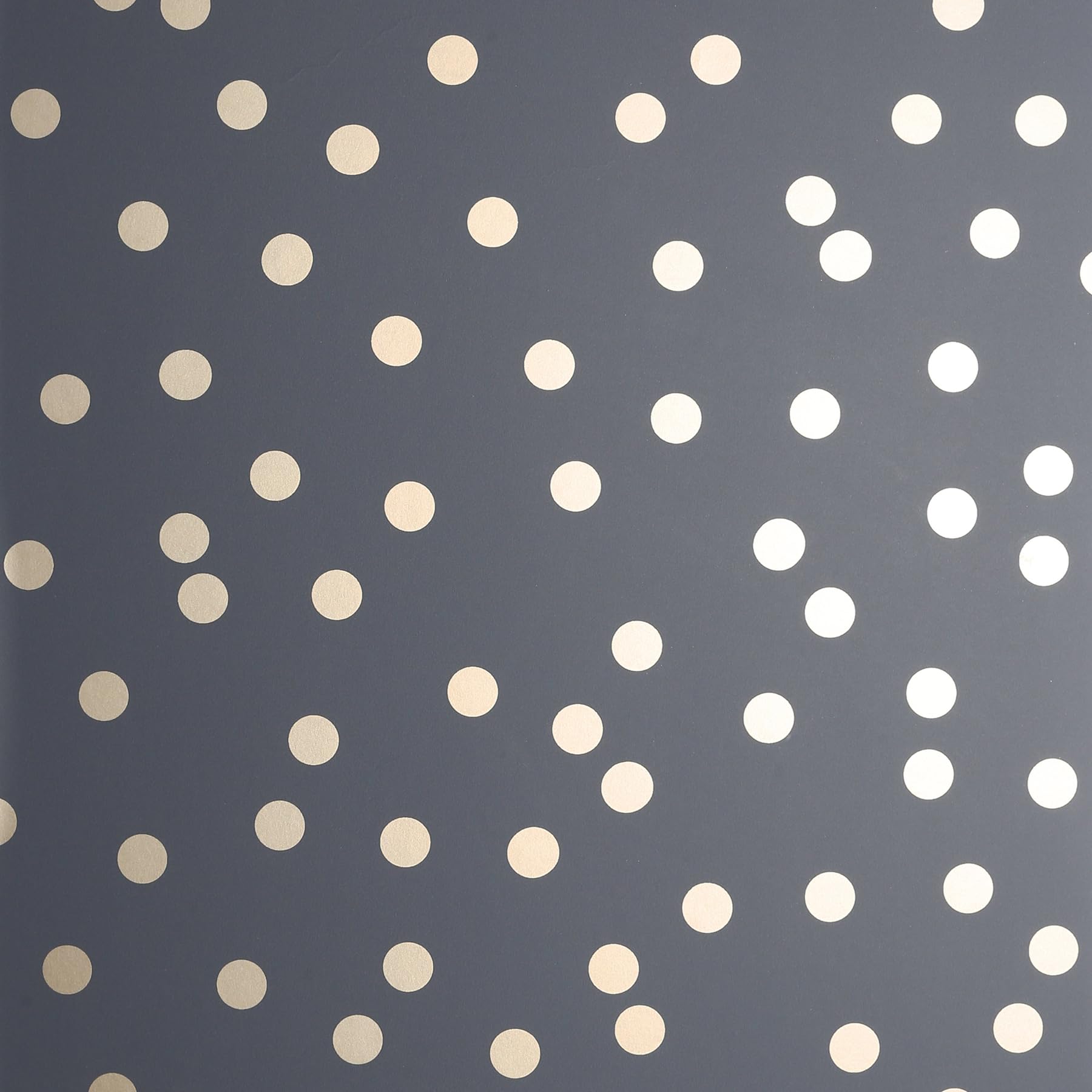 Arthouse Rose Gold Dotty Charcoal Grey - Dotty Design - Matt Background - Soft Charcoal Tone - Rose Gold Polka Dots - for Living Spaces & Feature Walls - Easy to Apply - Paste The Paper - 685001