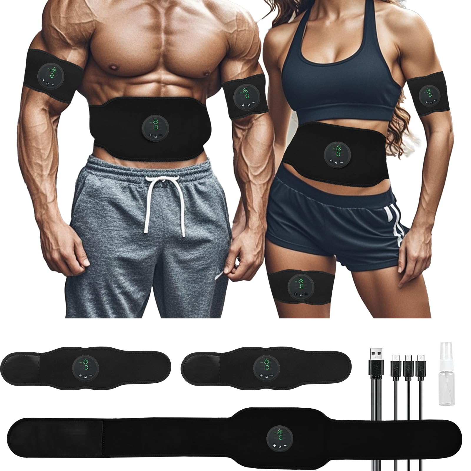 Photo 1 of Electronic Muscle Stimulator Abs Stimulator Muscle Toner Ab Machine Trainer for All Body, Fitness Strength Training Workout Equipment for Men and Women