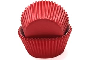 Chef Craft Classic Cupcake Liners, 50 Count, Bright Red