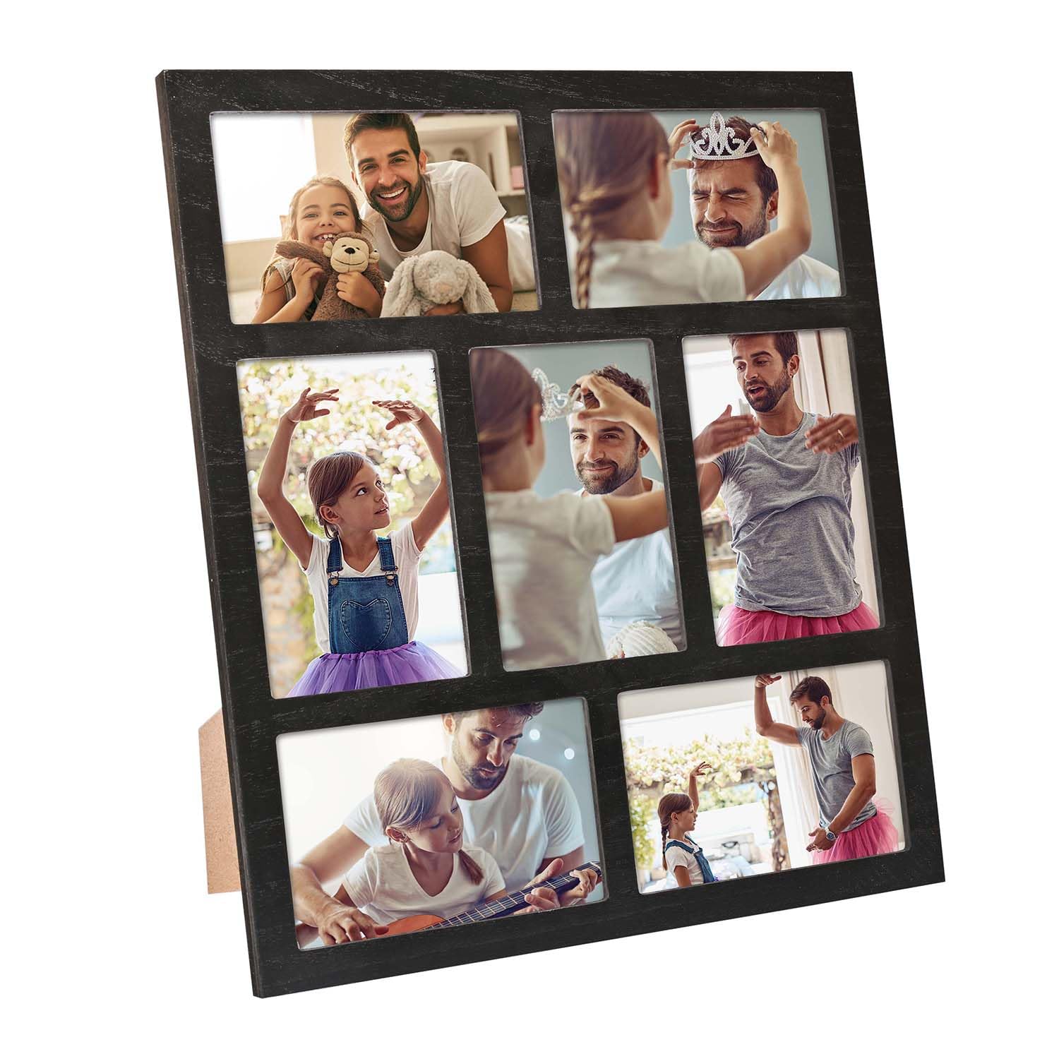 Donmills Photo Frames Multiple Pictures 4x6 Photos Display - 7 Openings Photo Collage Picture Frame Wall Decor for Tabletop Stand and Wall Mounting Frames Collage Set for Home Decor Family — image 1