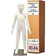 Child Mannequin (5 Year Old) by Voicebooster Speak Out - Flexible, Bendable, Poseable Standing Model with Adjustable Arms - Soft Foam Dress Form for Costumes, Clothing Display, Sewing - Beige