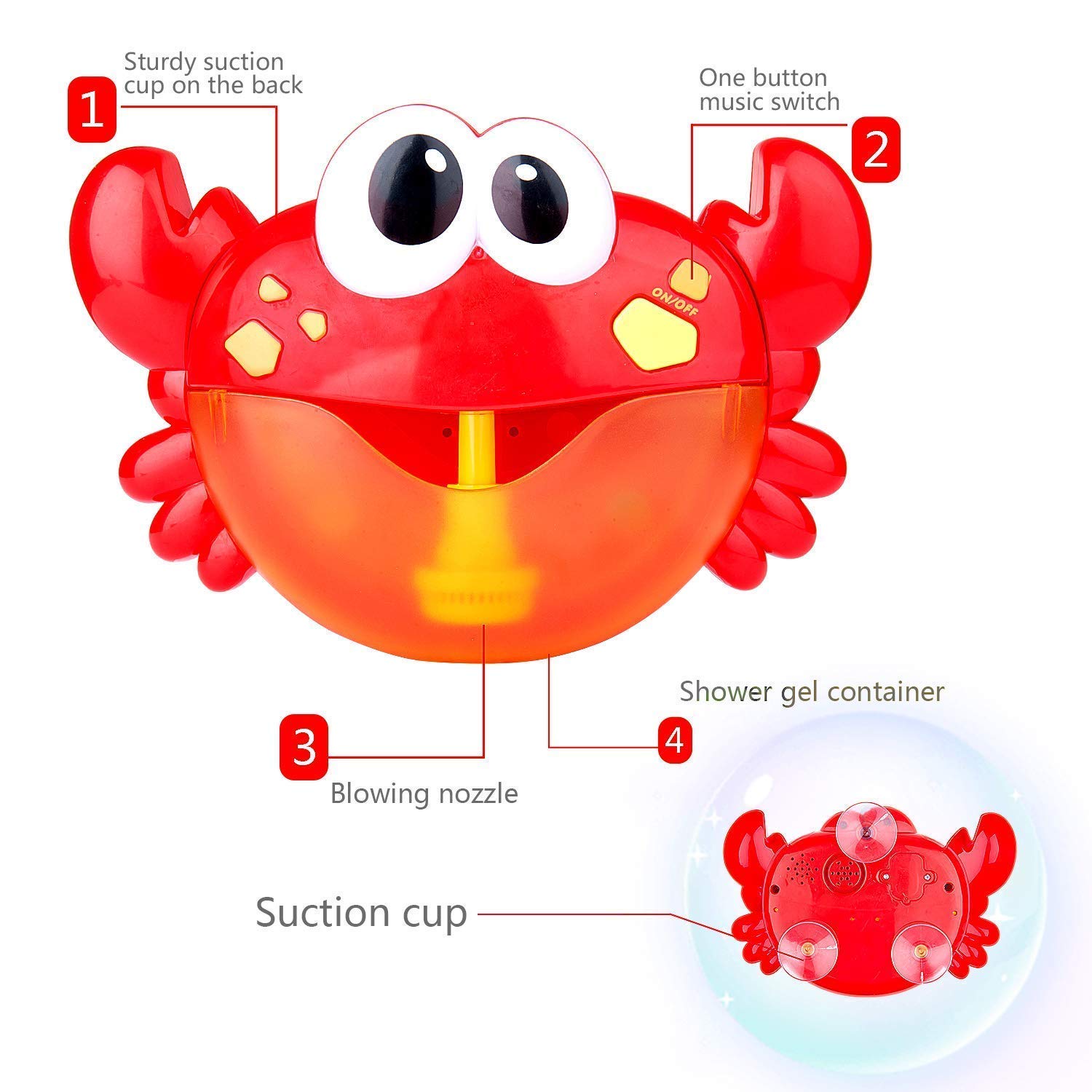 Mooklin Roam Jouets De Bain Pour Bebe Animaux Arroseurs Jeu De Bain Gicleurs Rigolos Avec Crabe Mignons Pour Garcons Enfants Lavage Bain Eveil Et Jouets Bebe Puericulture Mosquitocontrolequipment Com