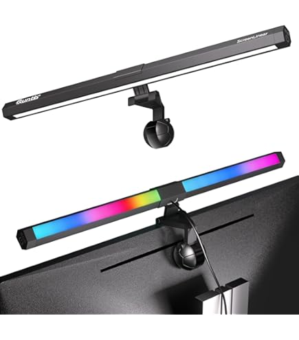 Acheter Lumières Suspendues Pour écran à Gradation Continue USB, Barre Lumineuse Pour Moniteur à écran Incurvé, Lumière D'ambiance De Fond RVB, Lampe De Bureau, Barre Lumineuse Pour Moniteur