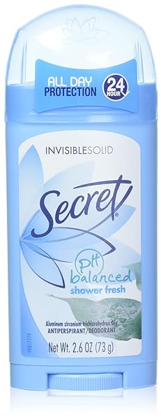 SECRET ANTI-PERSPIRANT DEODORANT INVISIBLE SOLID SHOWER FRESH 2.60