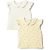 Amazon Essentials x Sofia Grainge Toddler and Baby Girls' Short Sleeve Blouse