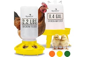 Roosty's Chicken Feeder and Waterer Kit - 1L Feeder and 1.5L Waterer | Hanging Kit for Ducks, Quails, and Chickens