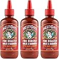 Melinda’s Fire Roasted Garlic & Habanero Hot Sauce - Craft Hot Sauce with Slow Roasted Garlic, Roasted Habanero Peppers, Lime Juice - Richy & Smoky Habanero Hot Sauce 12oz, 3 Pack