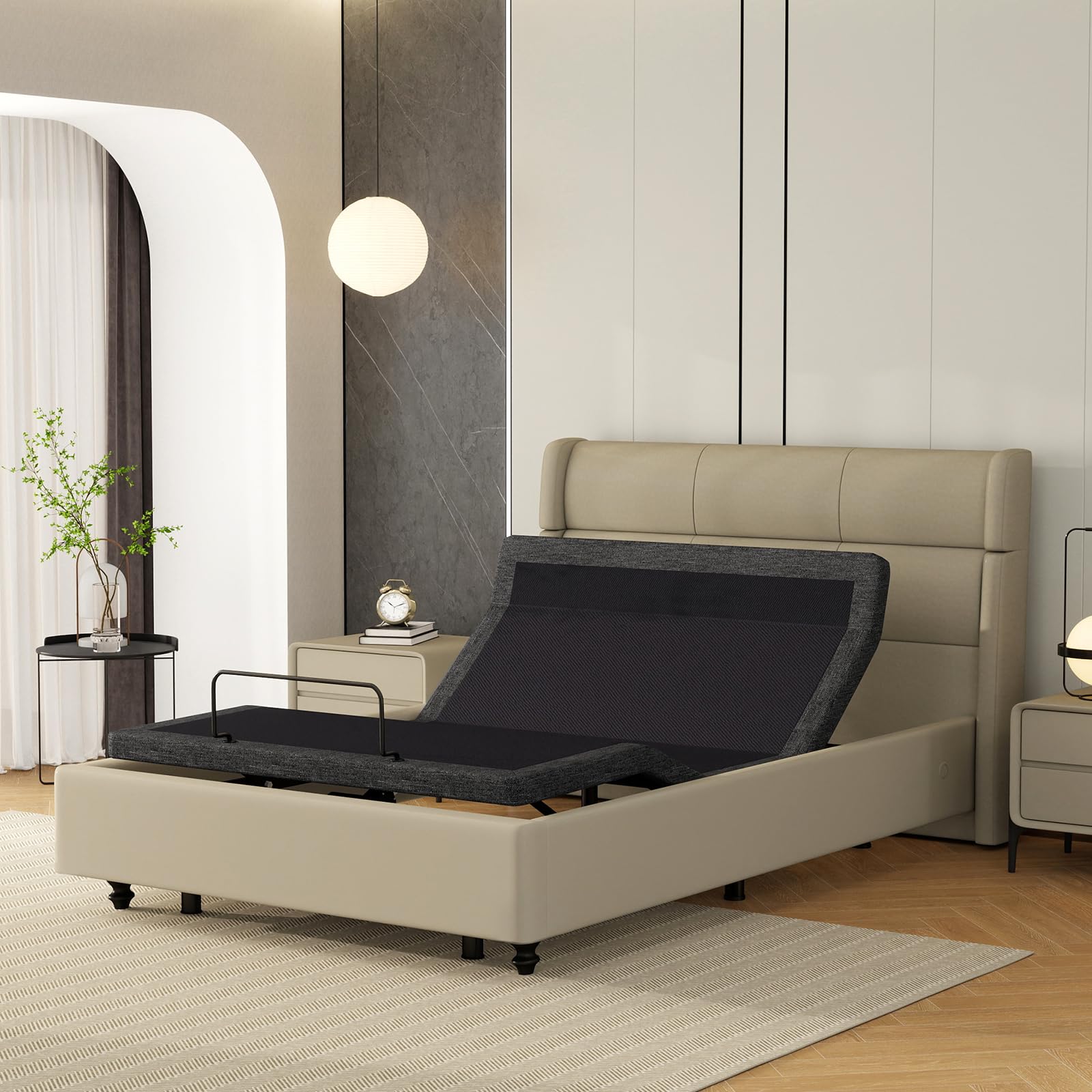 Photo 1 of **DAMAGE TO CRONER. CUT ON BOTTOM**Vipbear Full Adjustable Beds with Thickened Frame, Adjustable Bed Frame with Pillow-Tilt,Separate Head/Foot Lift,Smart APP Control, Massage, Zero Gravity, Anti-Snore, Wireless Remote,USB Ports