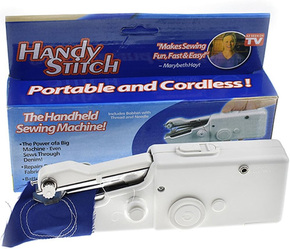 JINTOP Portable Mini Sewing Machine Handheld Sewing Machine Quick Stitch Tool Professional Electric Sewing Cordless Sewing Handy Sewing Machine for Fabric, Clothing, or Kids Cloth