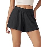 ODODOS Women's Lounge Shorts Ultra Soft odSTRATUM Tech 3" Inseam Comfy Sleep Bottoms Moisture Wicking UPF 50+ Casual Shorts