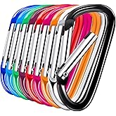 100 PCS Carabiner Clip,1.8" Aluminum Carabiner Caribeaner Clip,Small Carabiners,D Shape Carabiner Clips,Backpack Clips,Spring Snap Hook for Keychain Clip,Caribeener(Multicolor)
